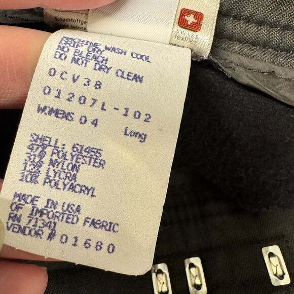 LL Bean Snow Pants Womens 4 Long Black WB-400 Schoeller Fabric Vintage USA - Picture 7 of 12